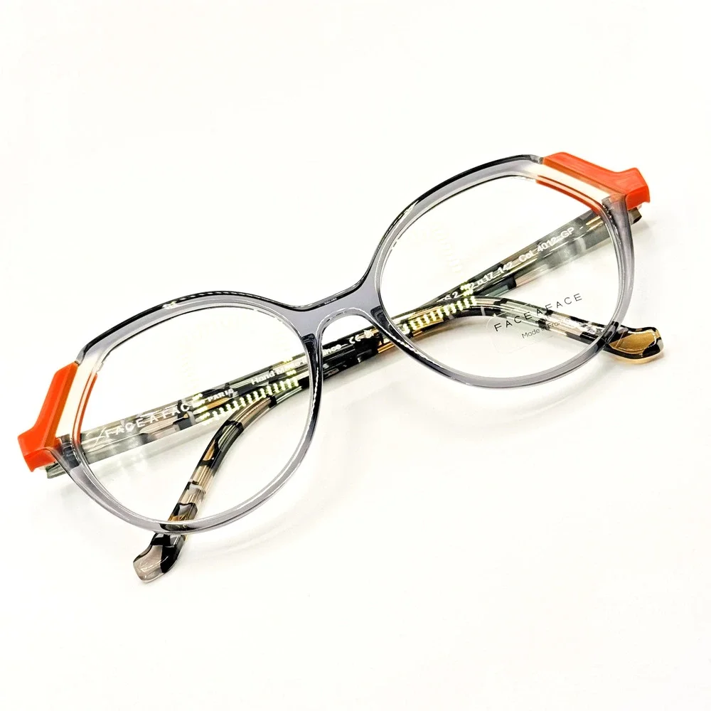 Face a Face Eyeglass Frames MOVES 2 4012 Blue Gray Handmade Frame 52-17-142 NEW